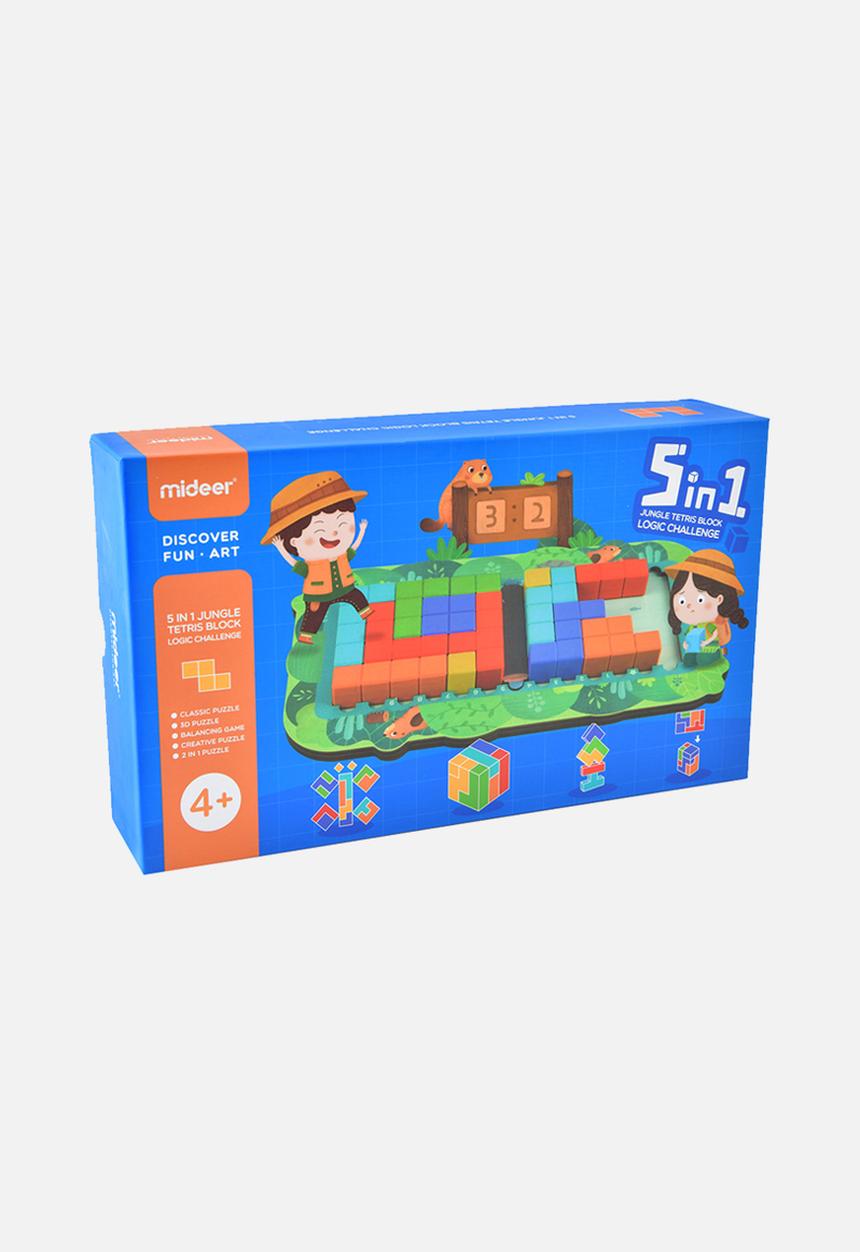 Greenbean Learning - 5-in-1 Jungle tetris block logic challenge - multi