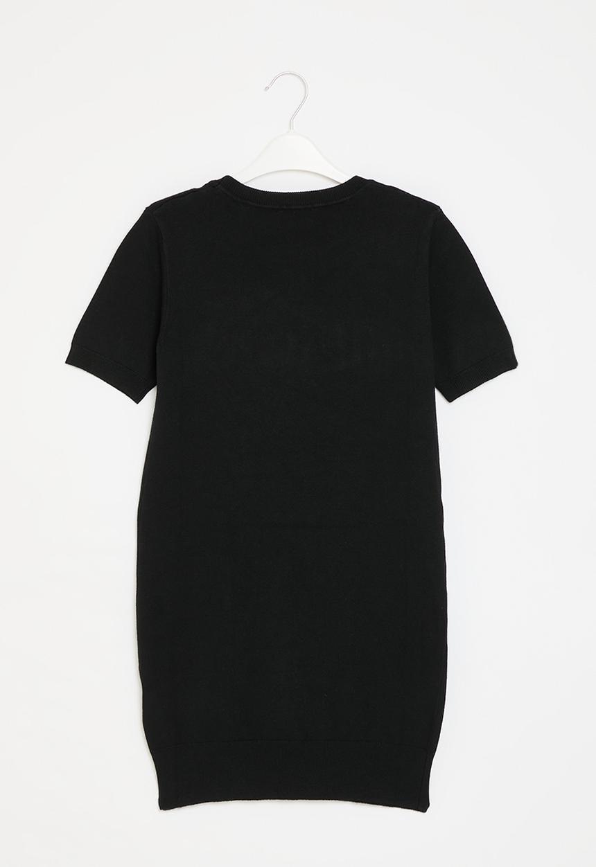 GUESS - Short sleeve sweater dress - jet black a996
