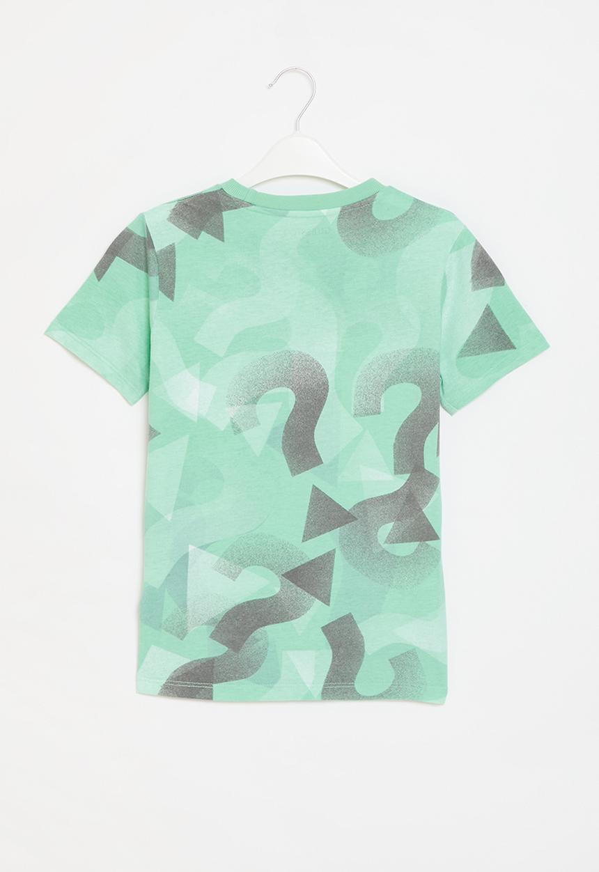 GUESS - Short sleeve t-shirt - geometric logo azure