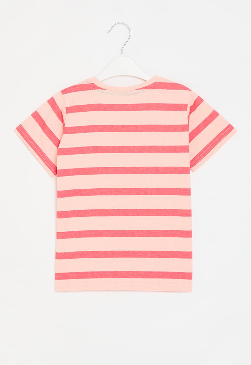 Pop Candy - Striped tee - dark & light pink