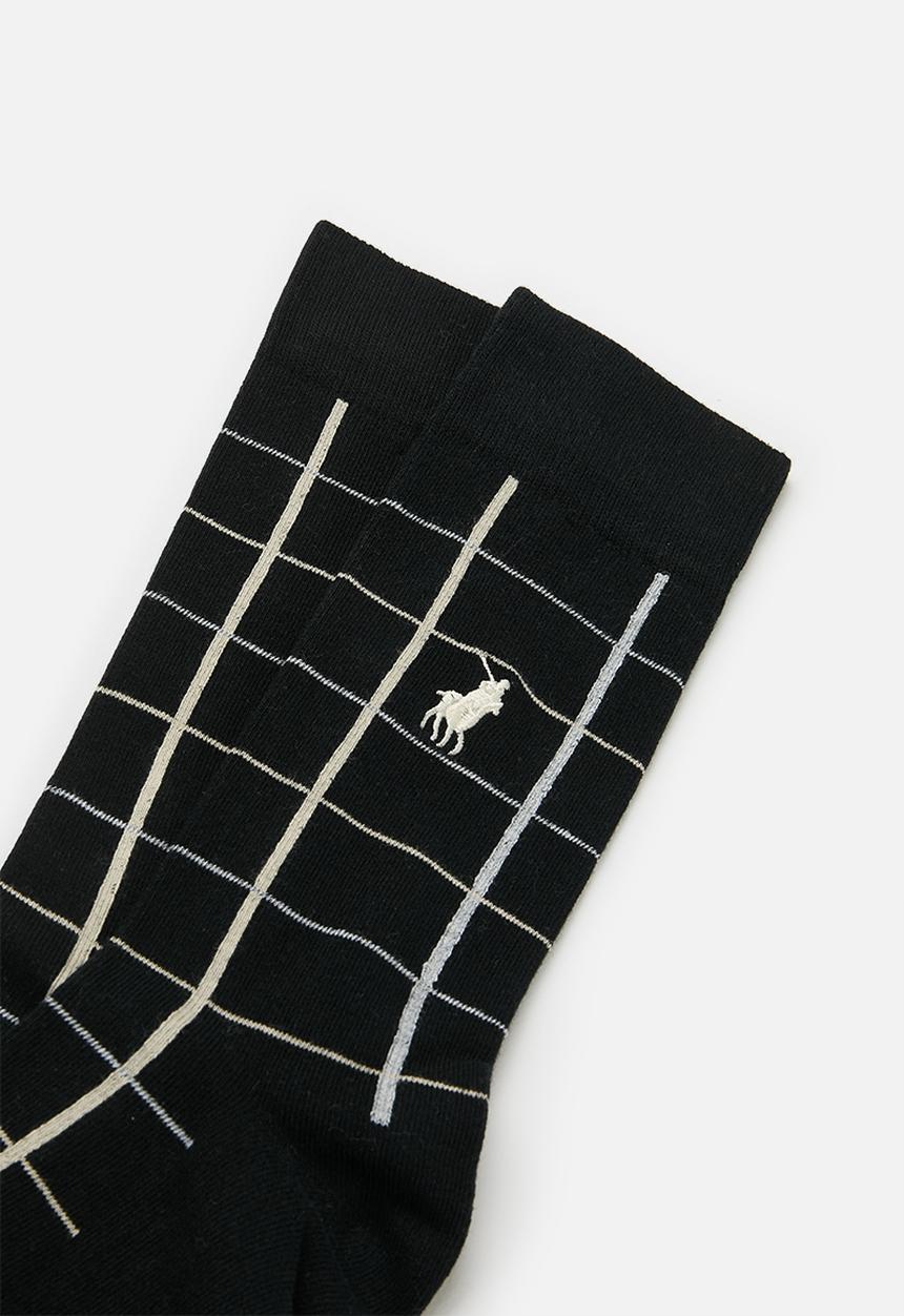 POLO - Grid crew sock - black