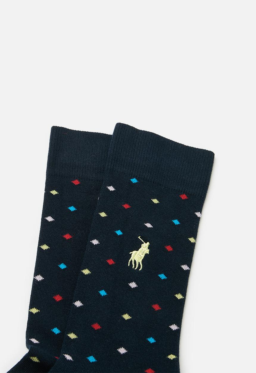 POLO - Multi dots sock - black