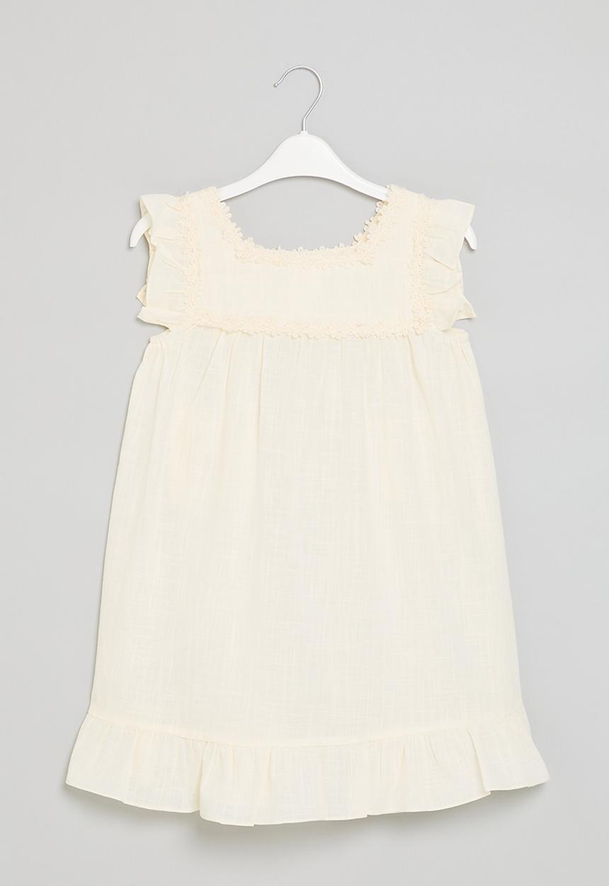 Pop Candy - Ruffle detail dress - white 
