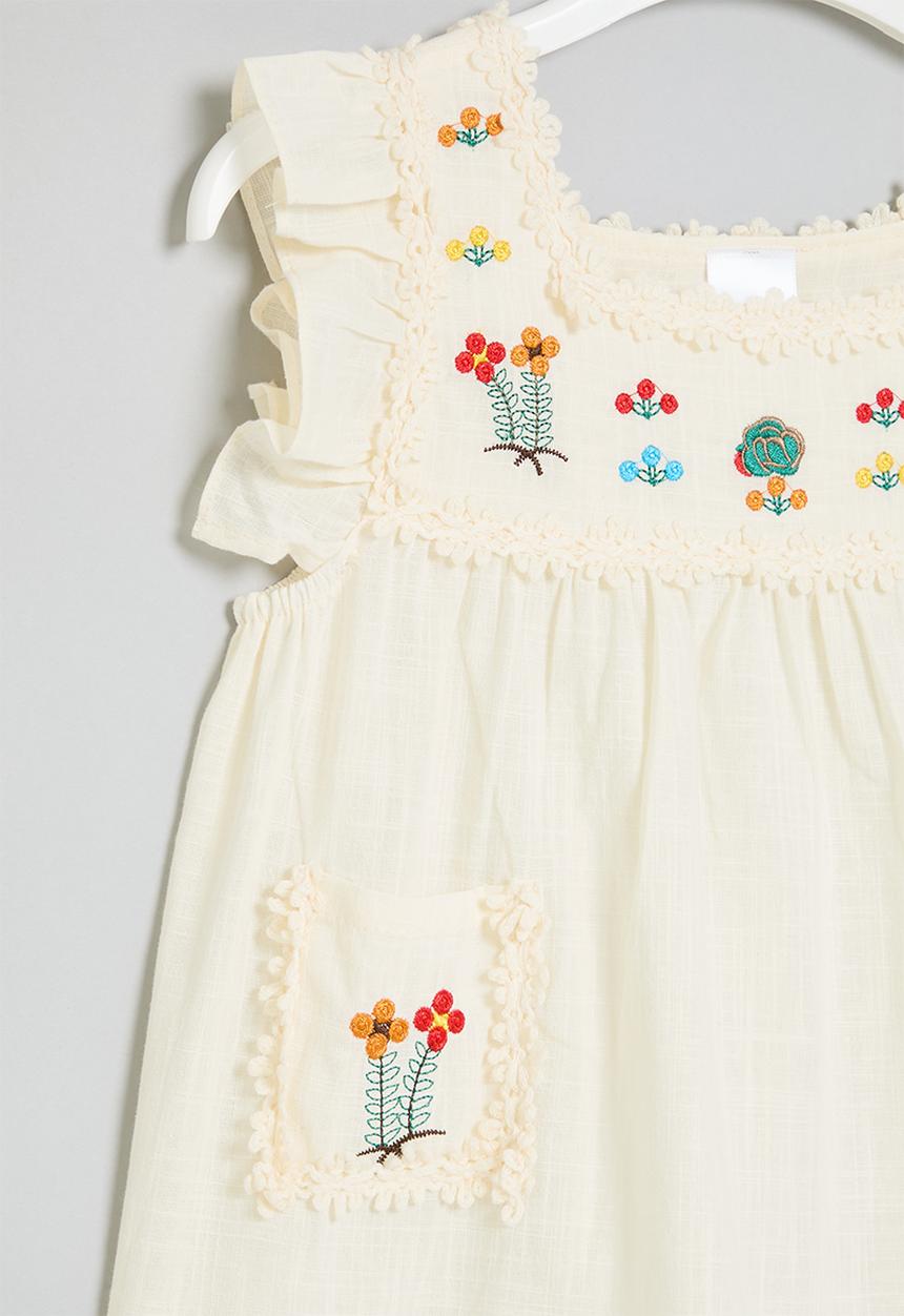 Pop Candy - Ruffle detail dress - white 