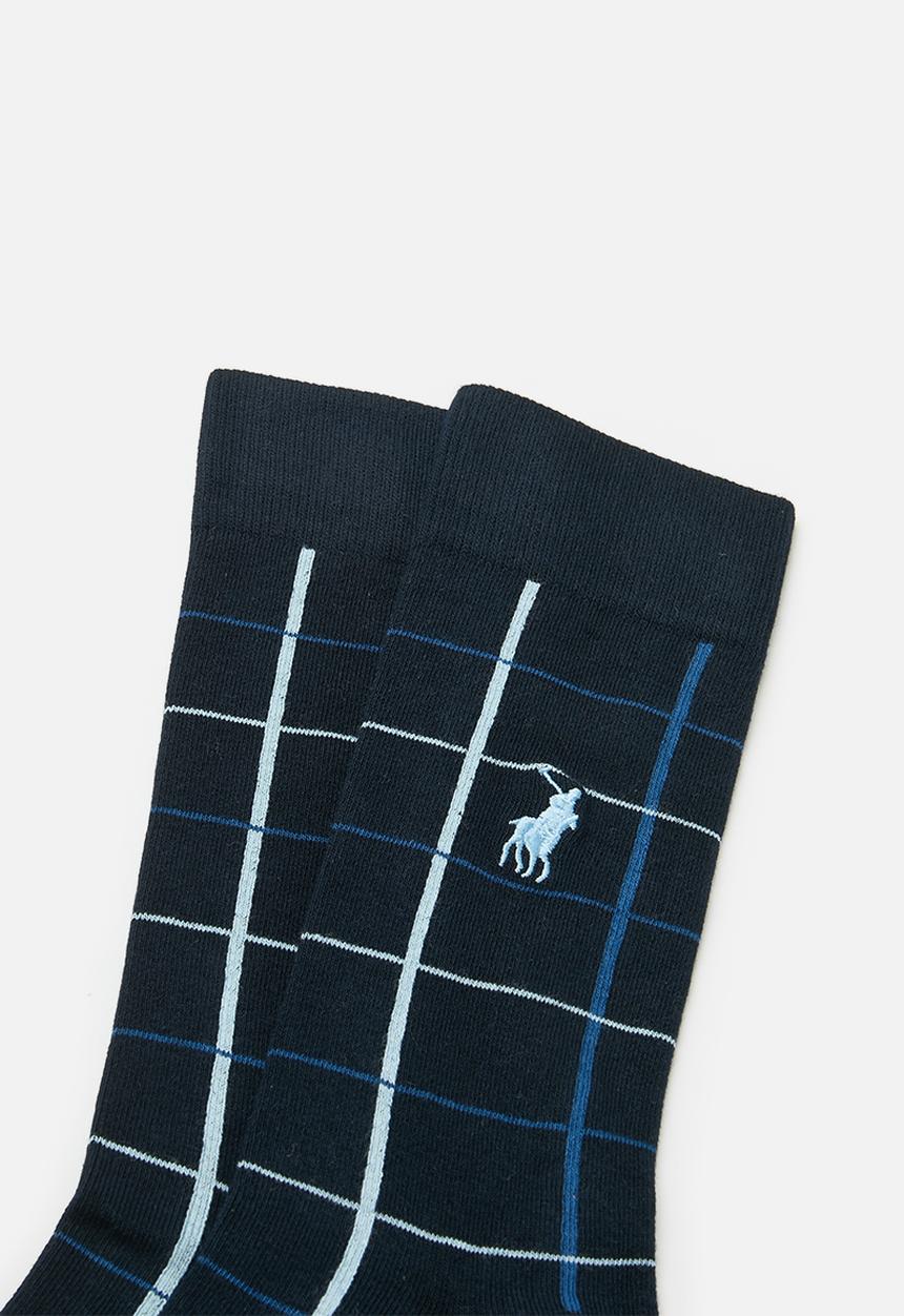 POLO - Grid sock - navy