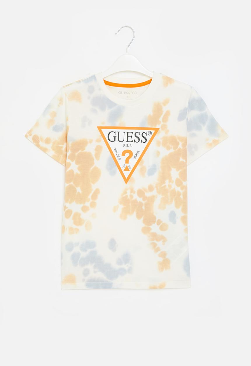 GUESS - Short sleeve T-shirt - faded tie dye print