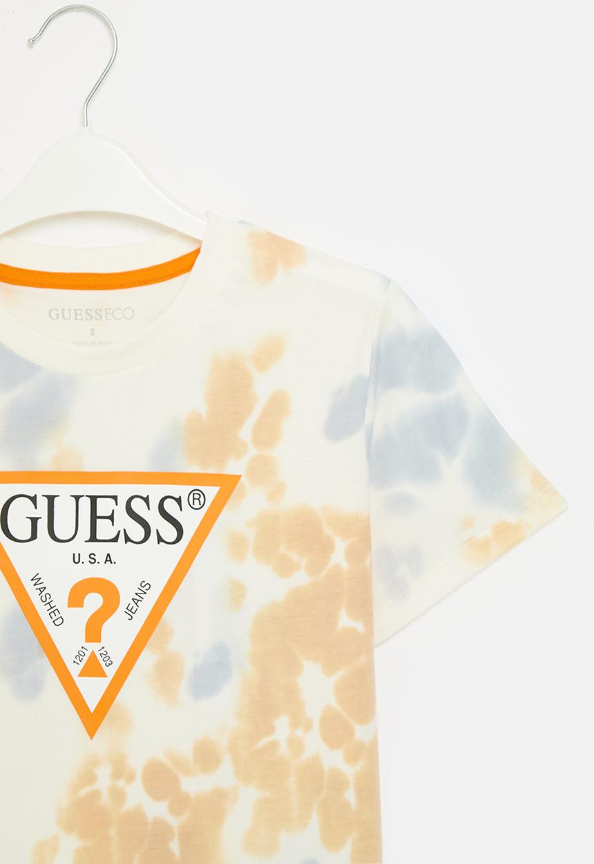 GUESS - Short sleeve T-shirt - faded tie dye print