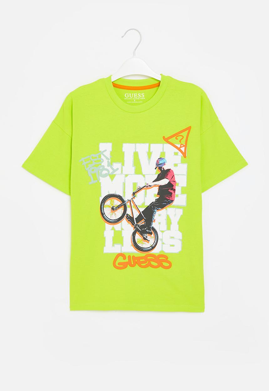 GUESS - Short sleeve t-shirt - neon swoosh