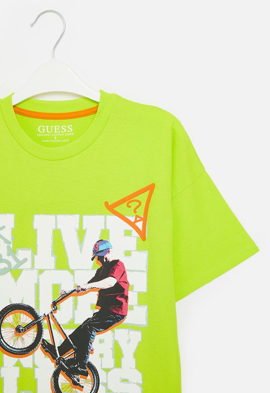 GUESS - Short sleeve t-shirt - neon swoosh