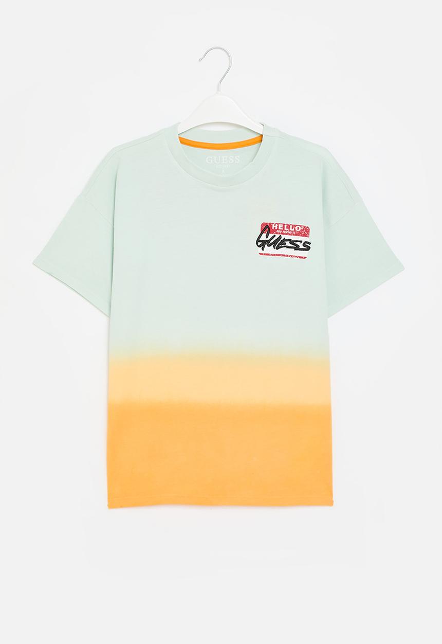 GUESS - Deep dye oversize short sleeve t-shirt - blue deep dye
