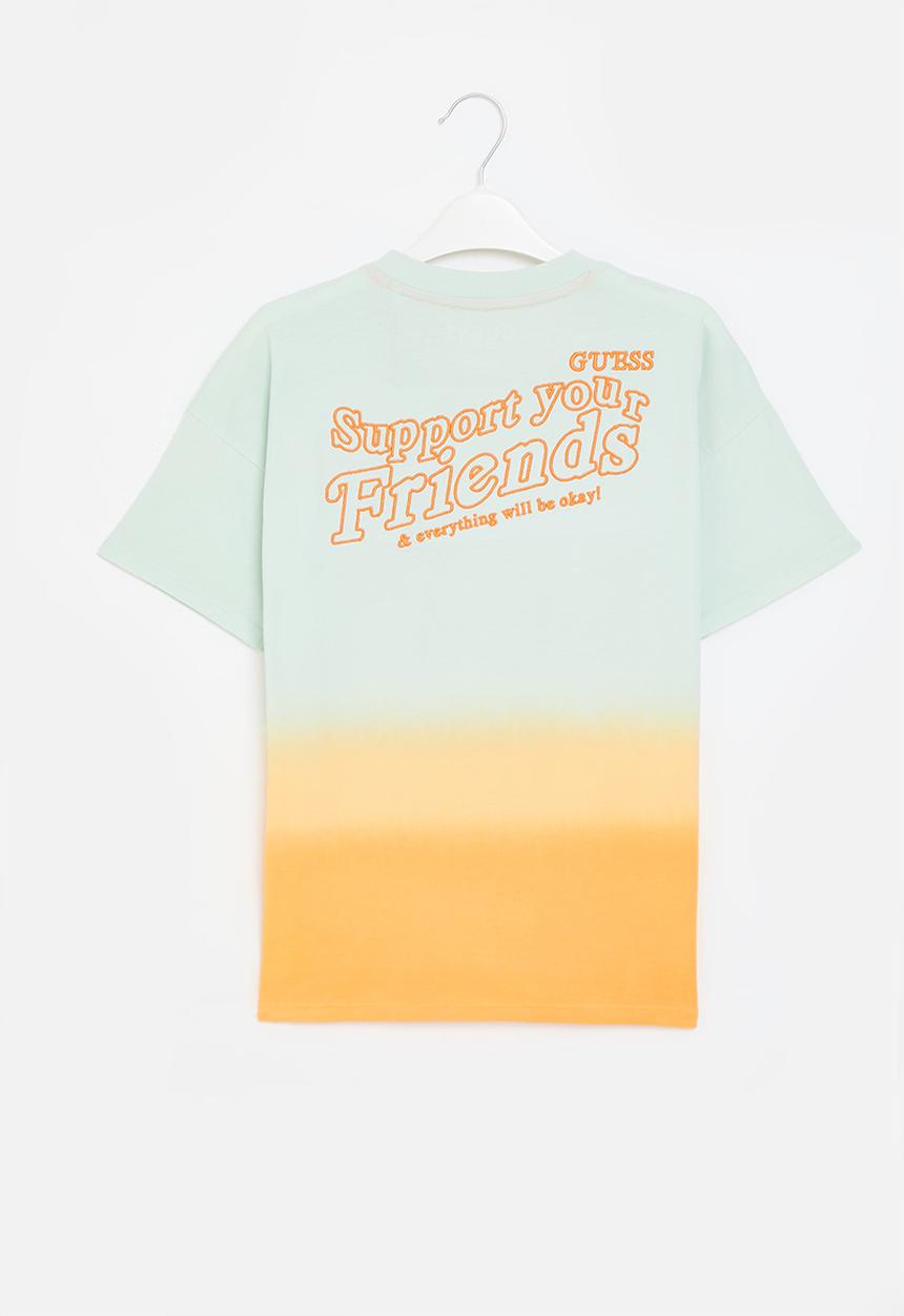 GUESS - Deep dye oversize short sleeve t-shirt - blue deep dye