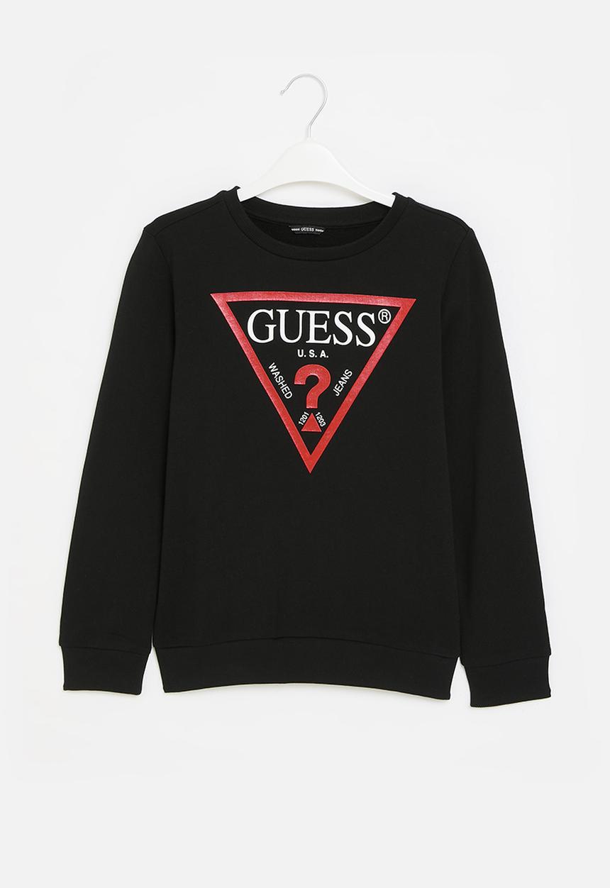 GUESS - Long sleeve fleece core - jet black 