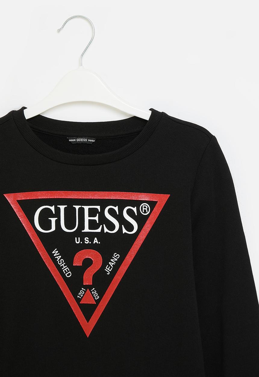 GUESS - Long sleeve fleece core - jet black 