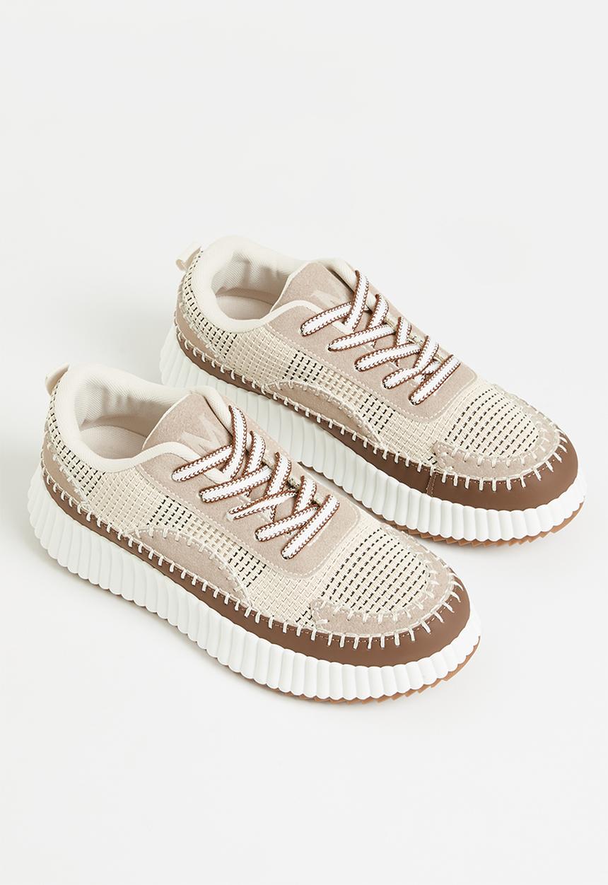 Madison® - Colourblock platform sneaker - beige multi
