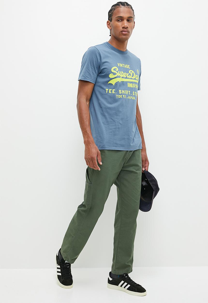Superdry. - Neon vl T-shirt - Esign Blue