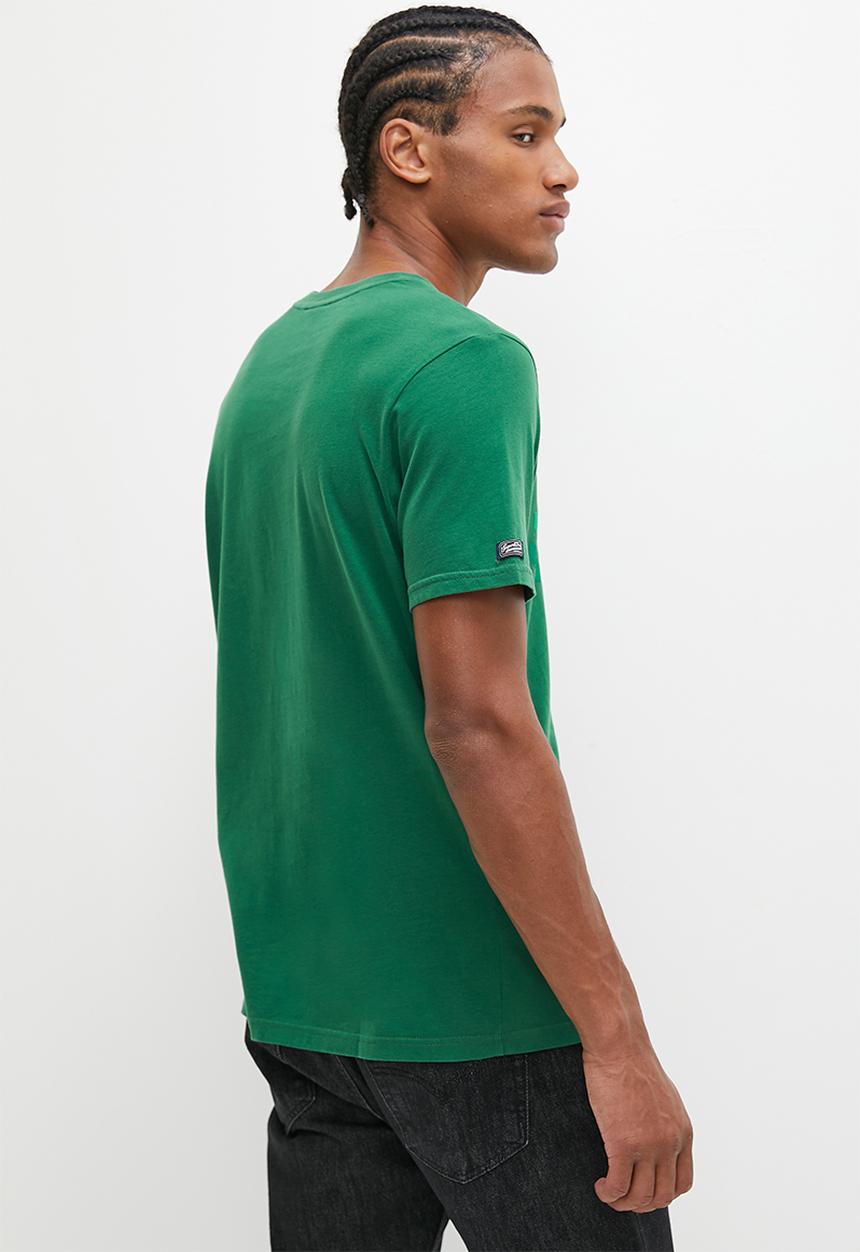 Superdry. - Cooper 70's retro logo T-shirt - Pine Green