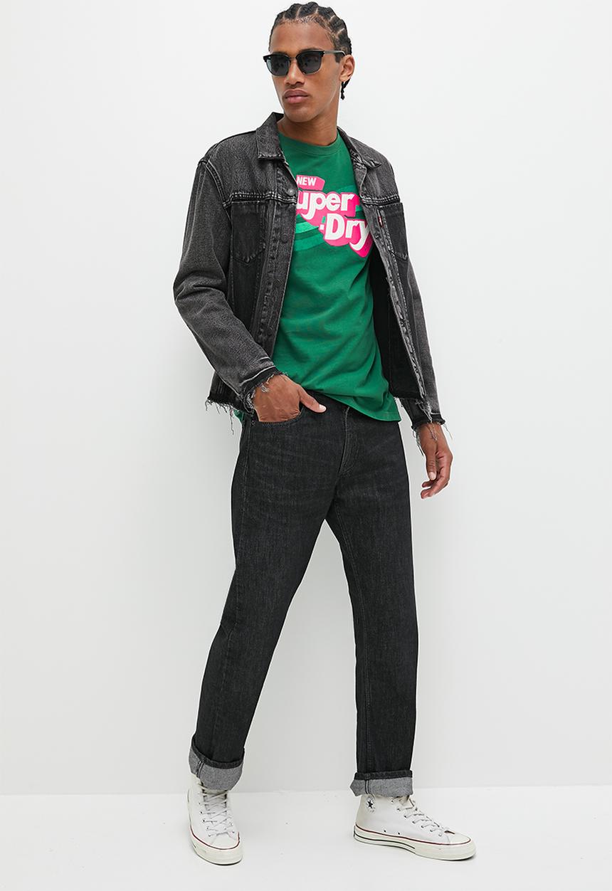 Superdry. - Cooper 70's retro logo T-shirt - Pine Green