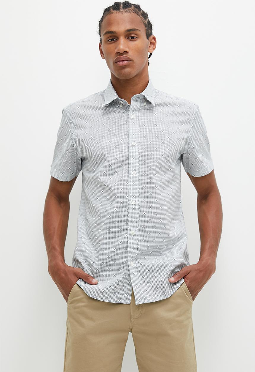 Ben Sherman - Geo tile short sleeve shirt - indigo