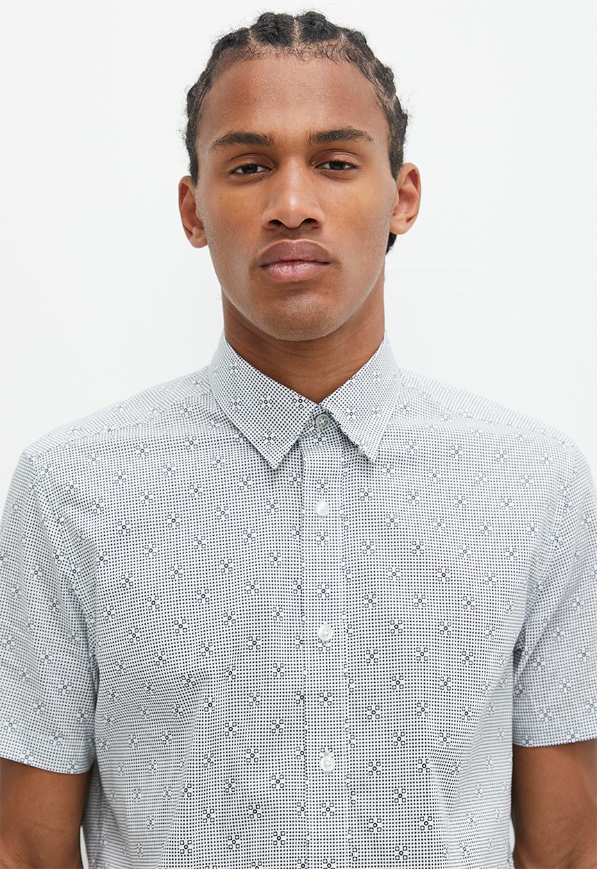 Ben Sherman - Geo tile short sleeve shirt - indigo