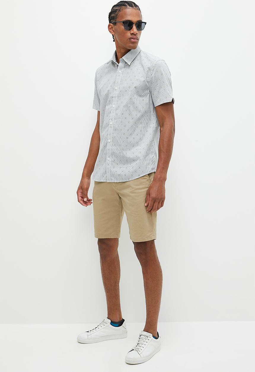 Ben Sherman - Geo tile short sleeve shirt - indigo