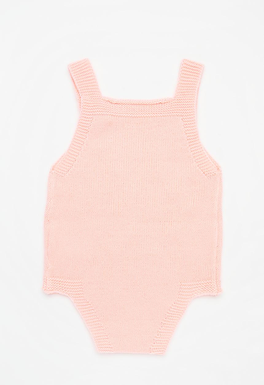 Pop Candy - Button detail knitted romper - pink