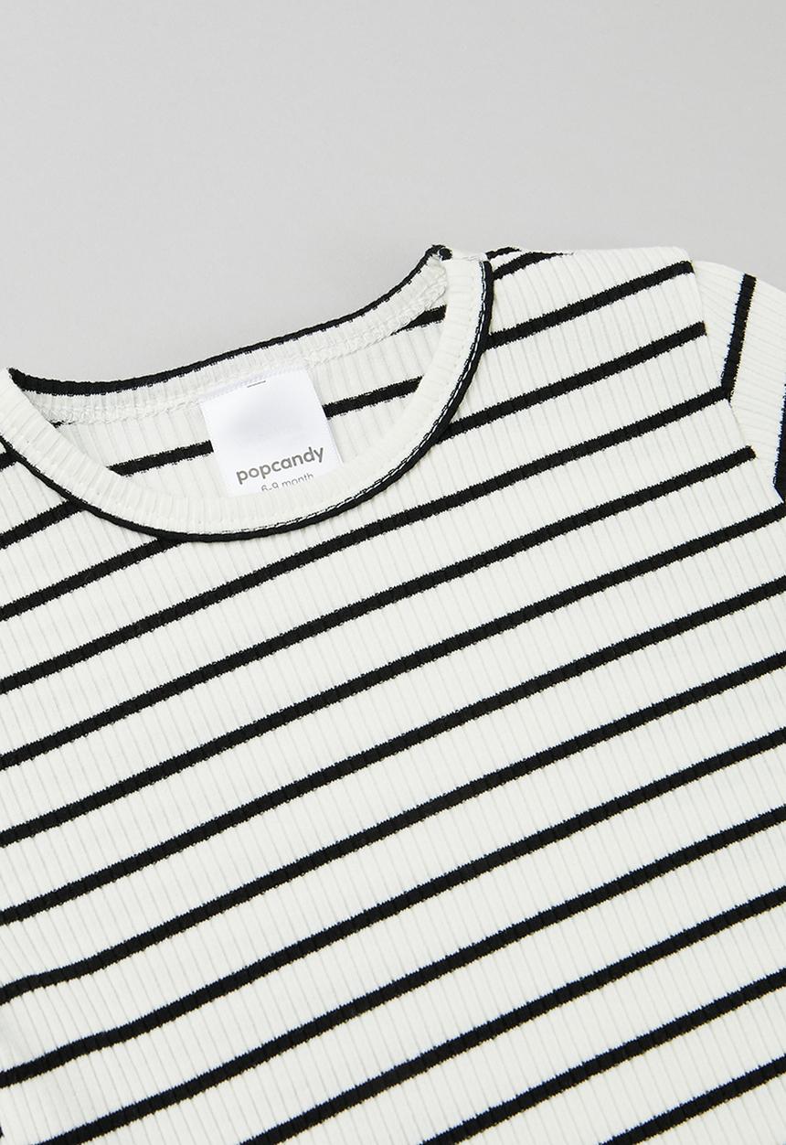 Pop Candy - Baby  striped set - white & black