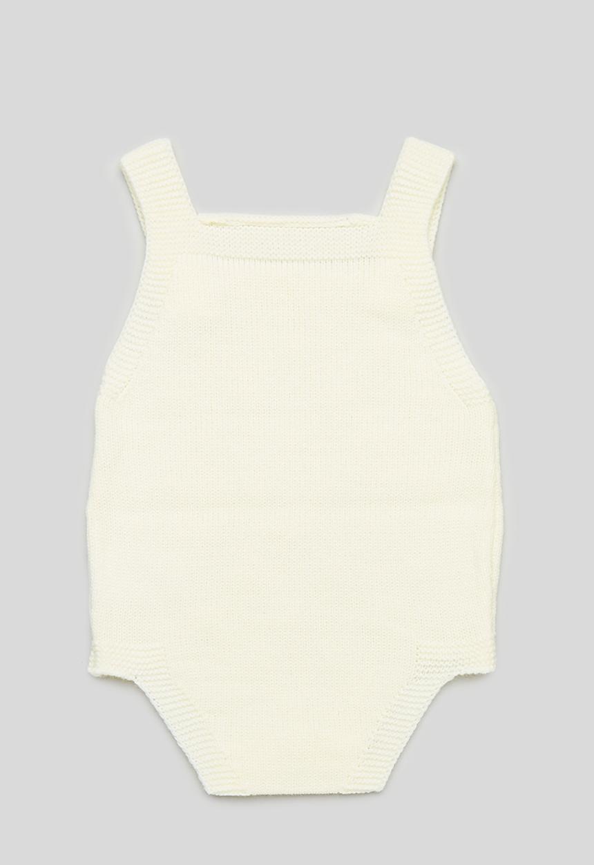 Pop Candy - Button detail knitted romper - beige