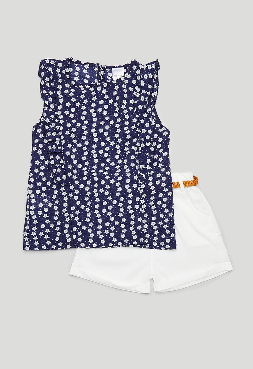 Pop Candy - Top and short set - blue floral