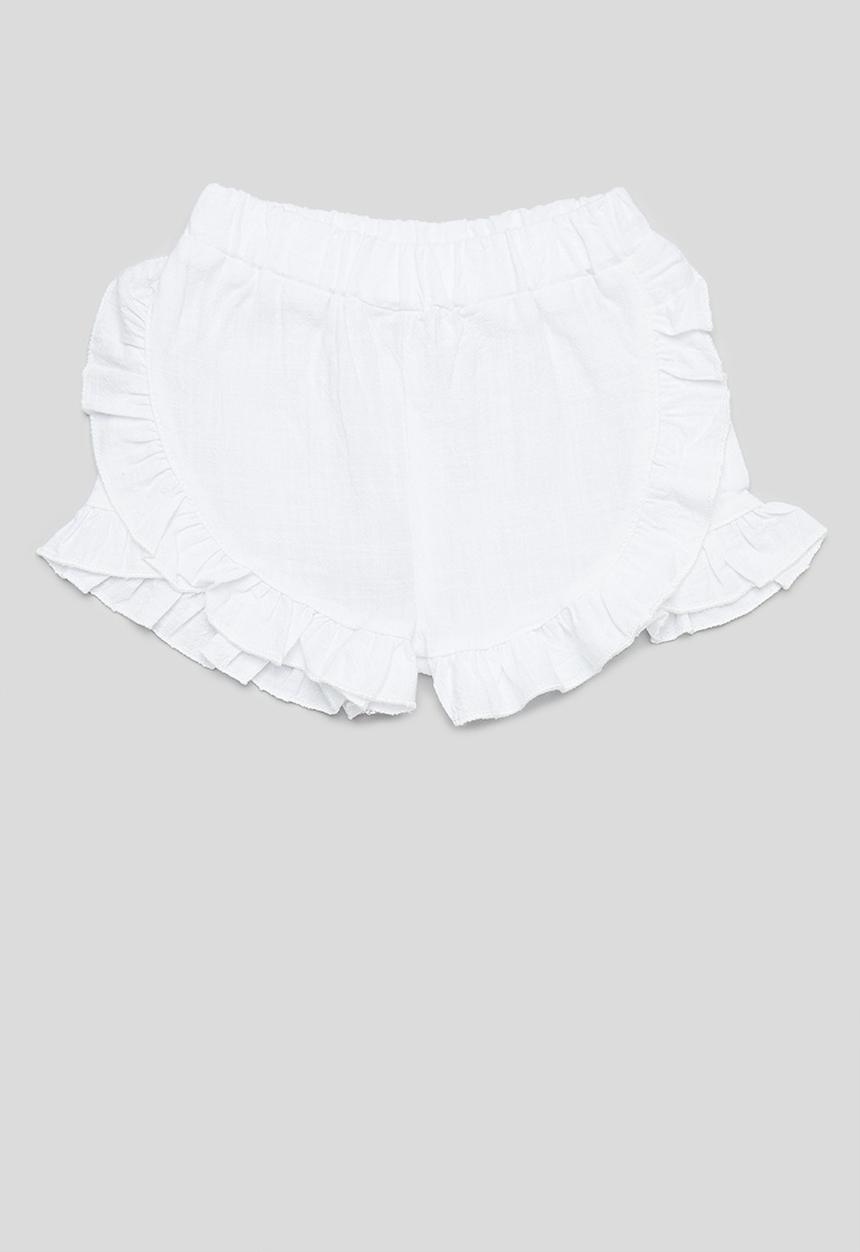Pop Candy - Frilled shorts - white