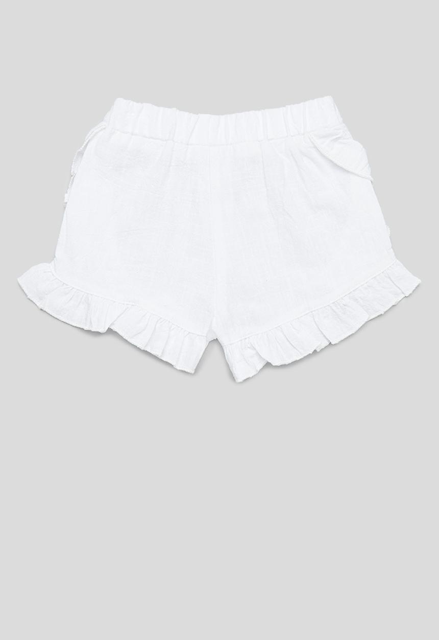 Pop Candy - Frilled shorts - white