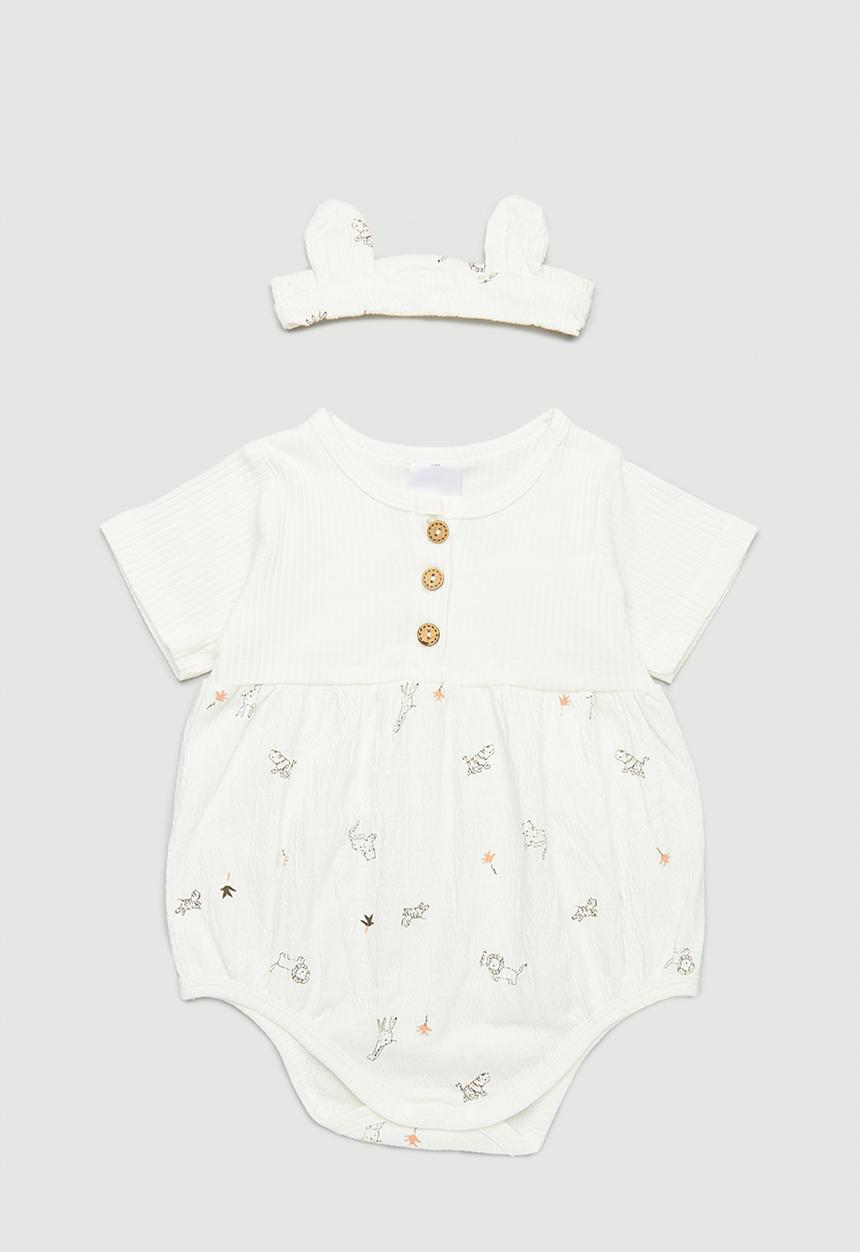 Pop Candy - Romper and headband set - white 