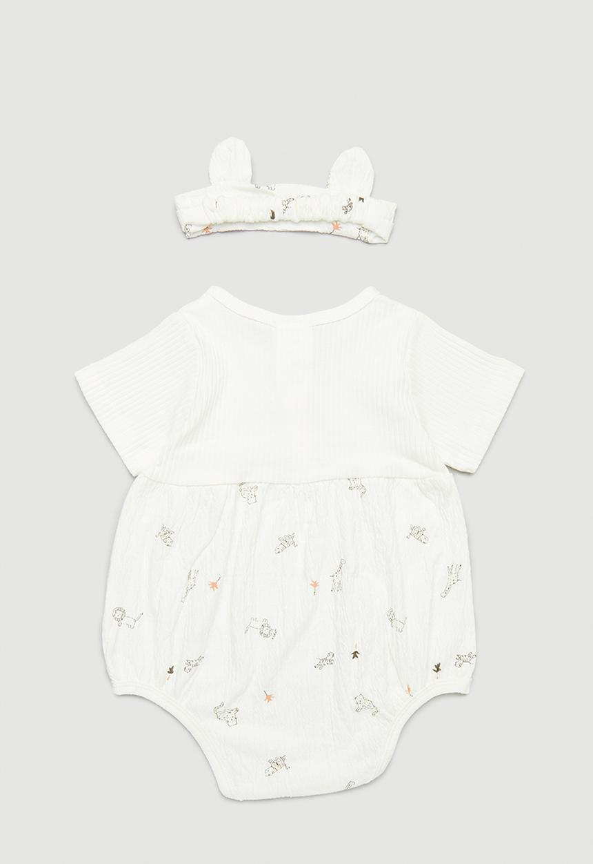 Pop Candy - Romper and headband set - white 