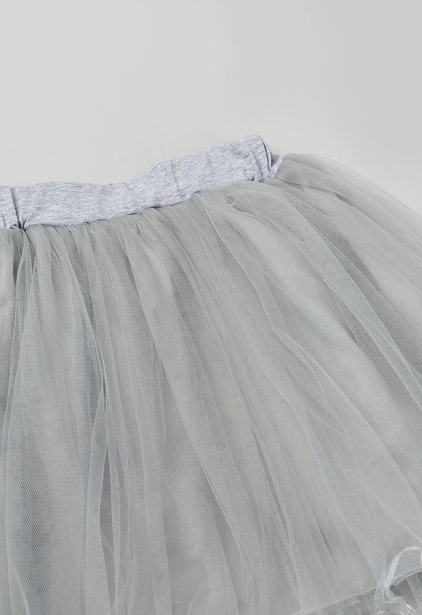 Pop Candy - Skirt and tee set - grey & white
