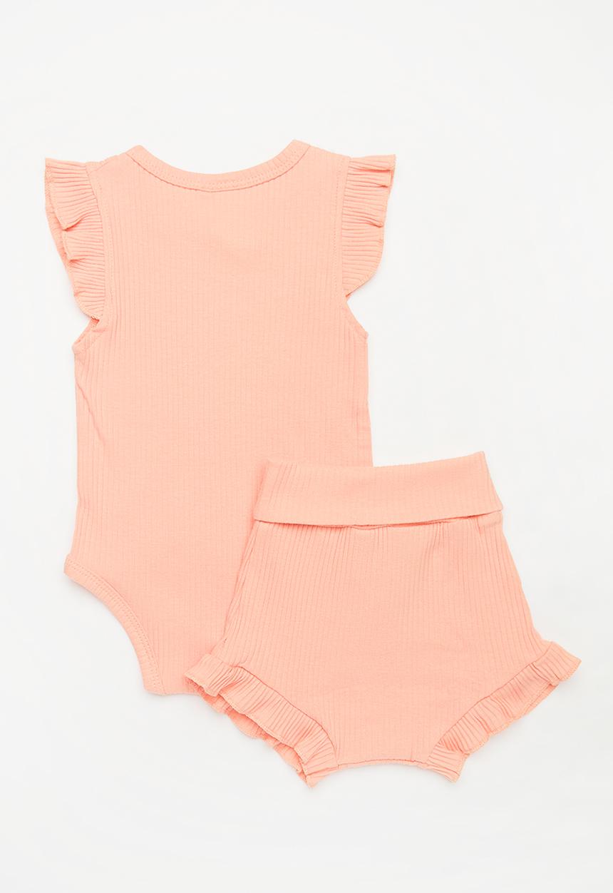 Pop Candy - Baby frilled bodyvest set - pink
