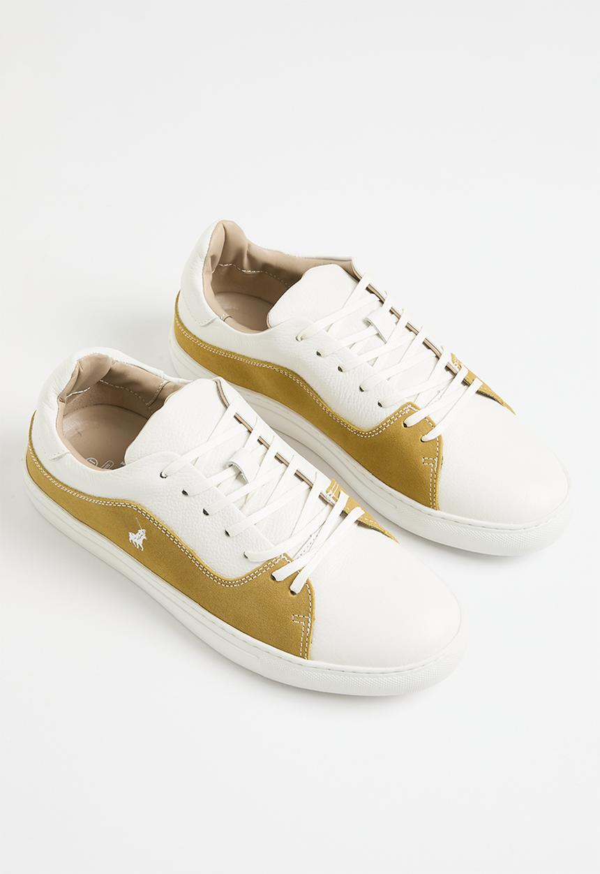POLO - Mens fashion curve side flash sneaker - yellow