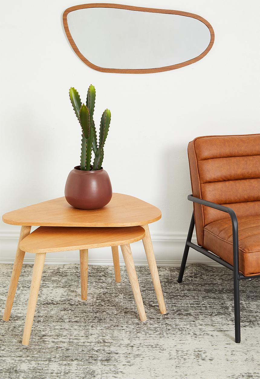Sixth Floor - Olivia organic nested tables set of 2 - natural