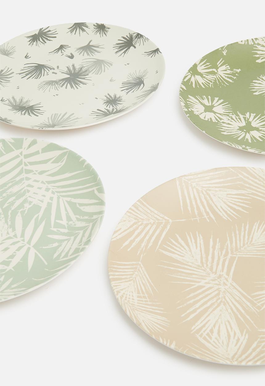 Excellent Houseware - Topaz outdoor side plate set of 4 -multi