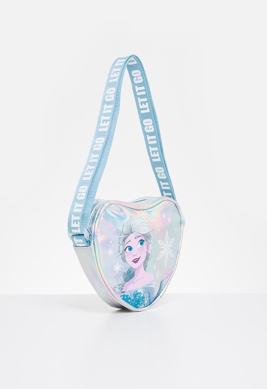 Pop Candy - Frozen elsa holographic heart sling bag - silver