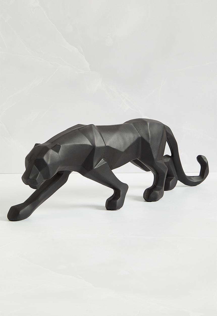 H&S - Geometric panther object - black