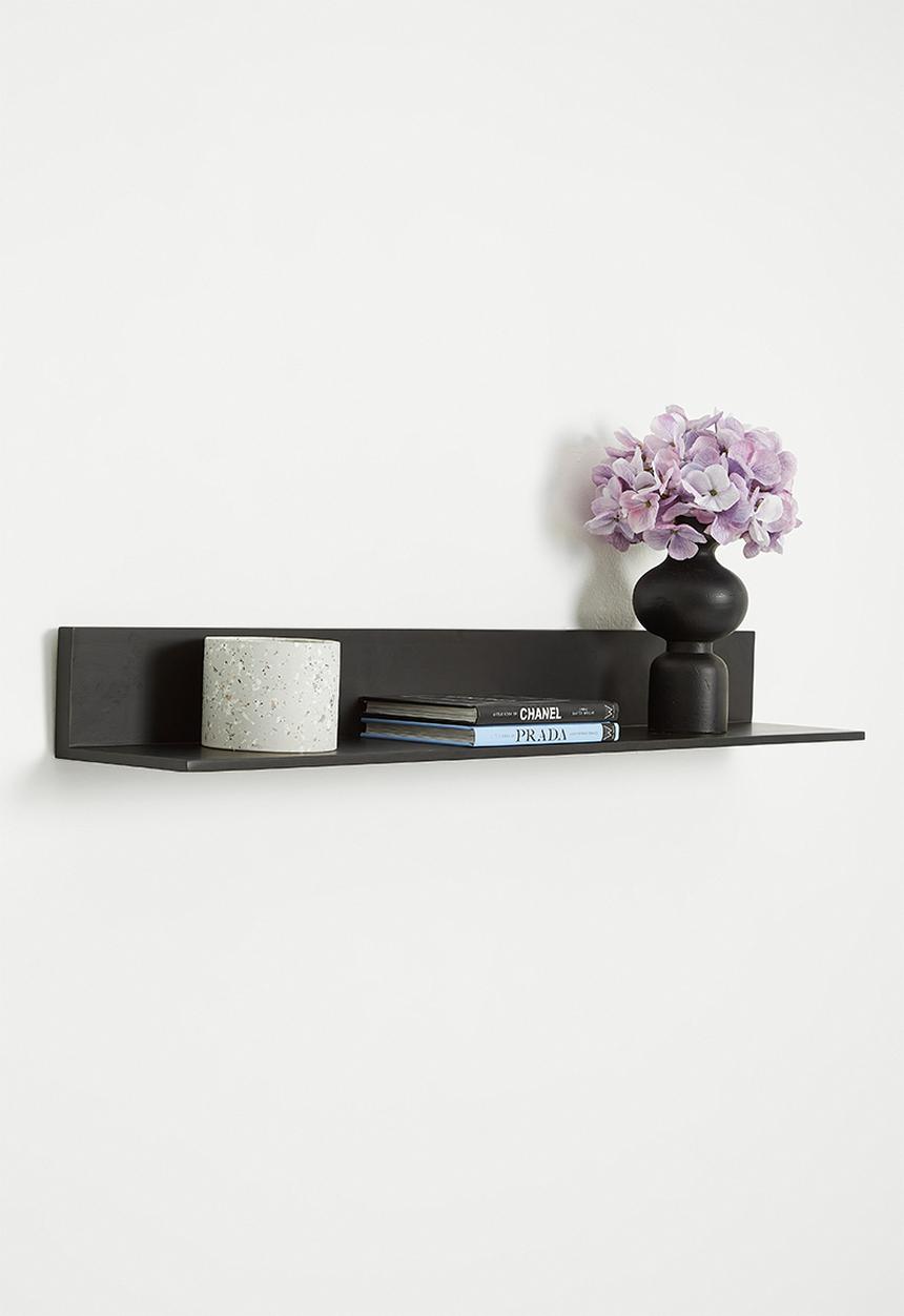 Sixth Floor - Serena L'shape floating shelf  - black