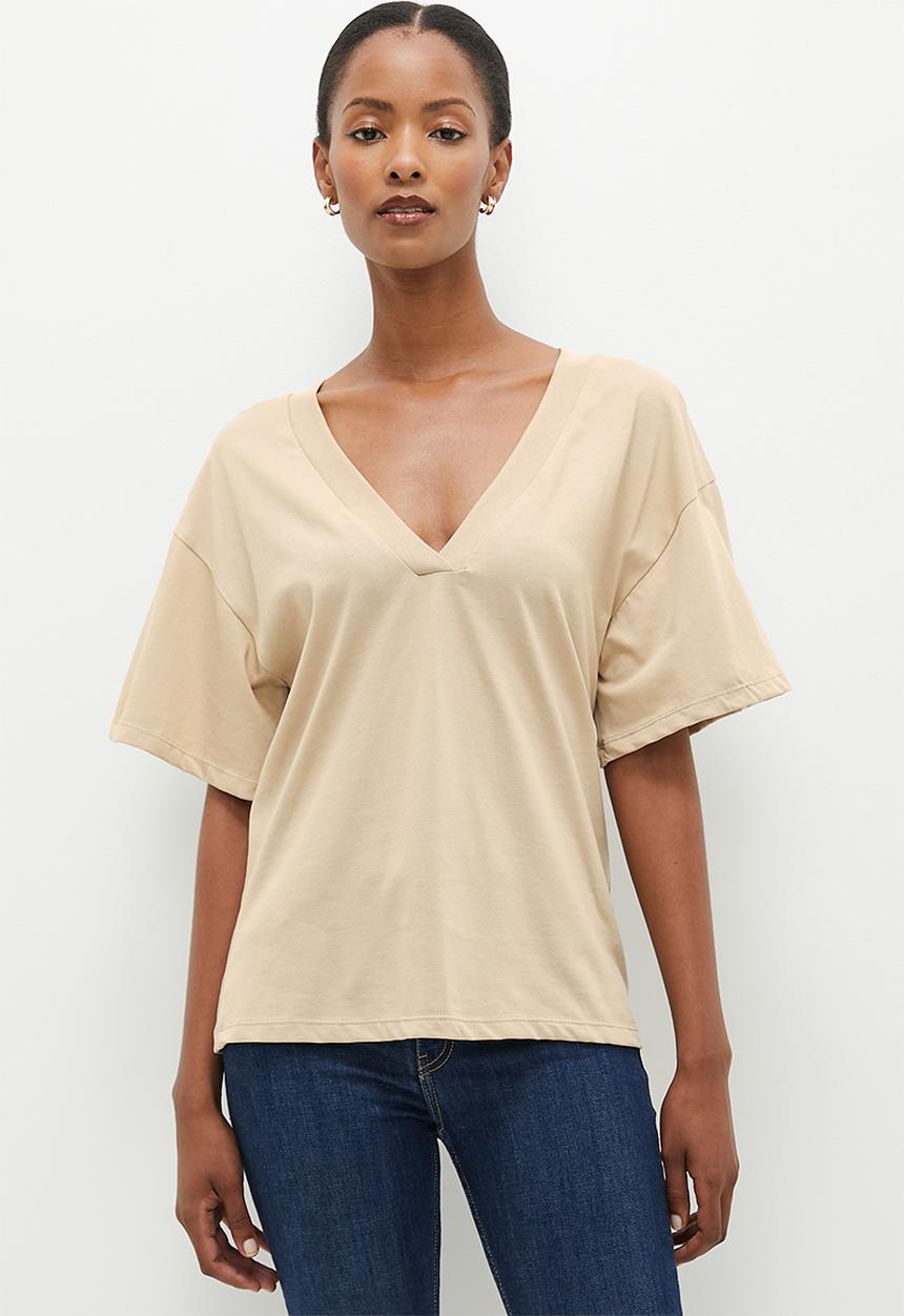 edit - Oversized relaxed t-shirt - stone