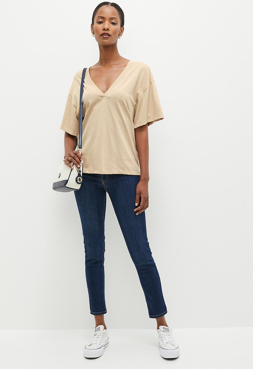 edit - Oversized relaxed t-shirt - stone