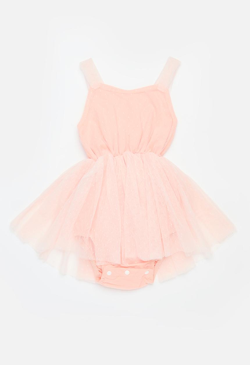 Pop Candy - Bowknot romper dress - pink