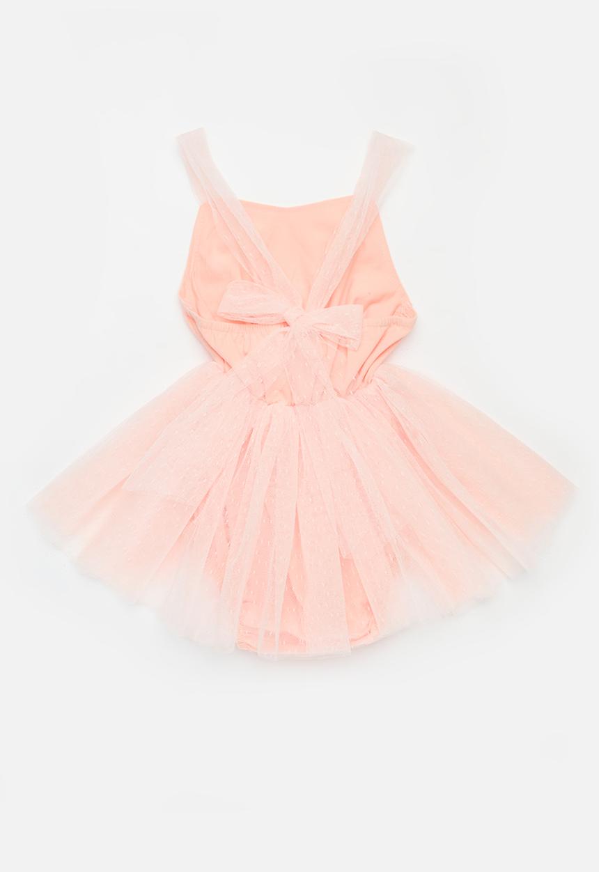 Pop Candy - Bowknot romper dress - pink