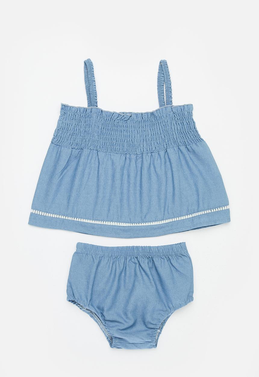 Pop Candy - Top and bloomer set - blue