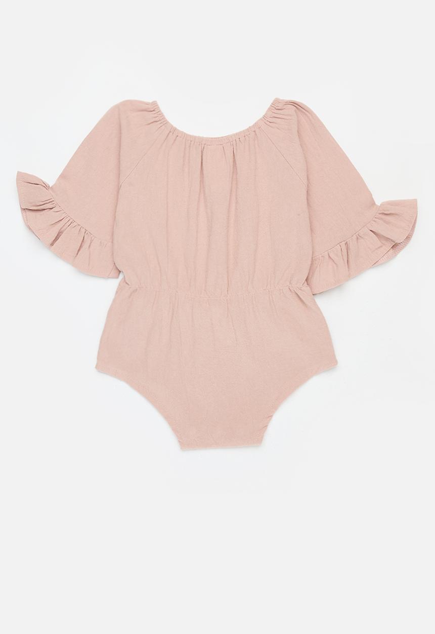 Pop Candy - Bowknot detail romper - pink