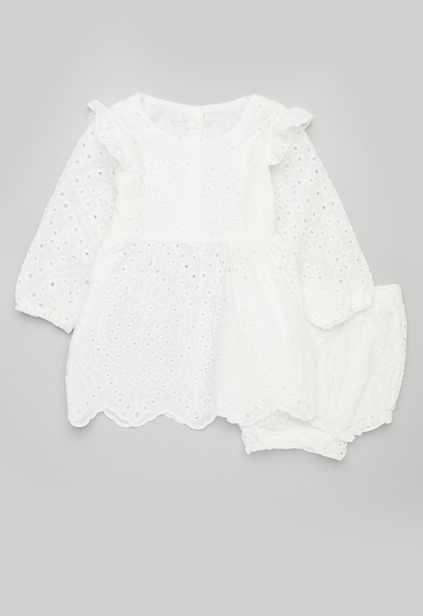Pop Candy - Frilled sleeve set - white