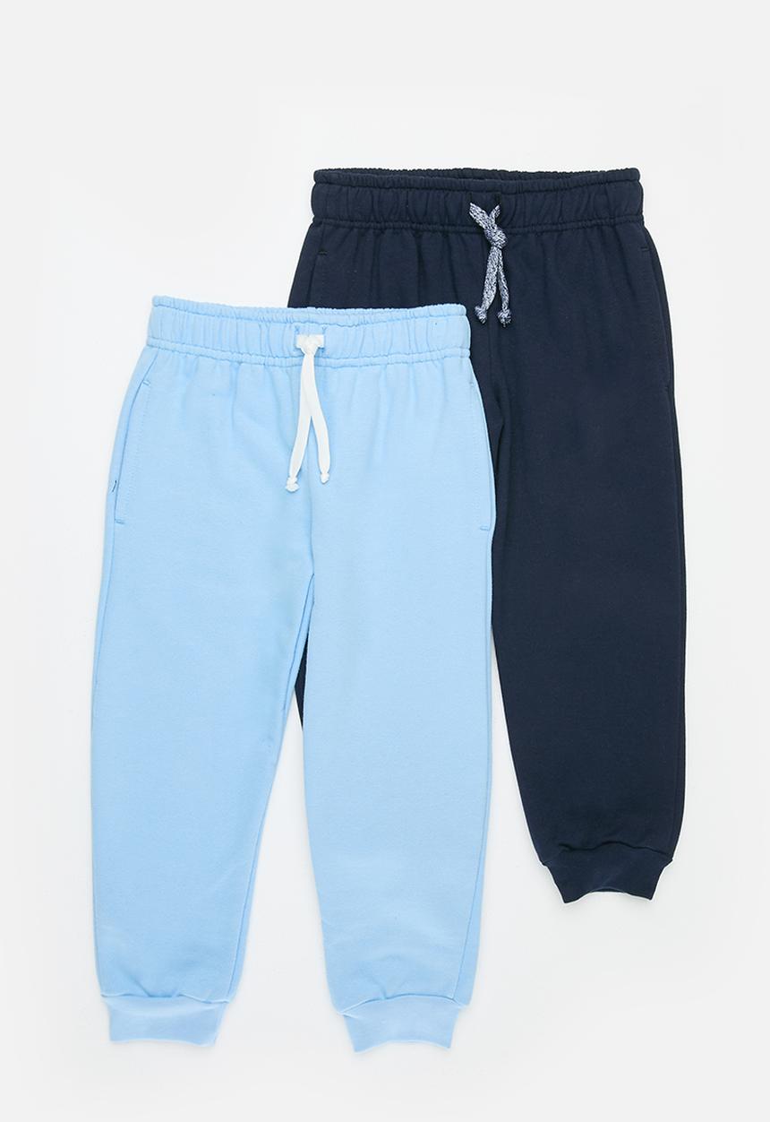 Pop Candy - 2 Pack joggers - navy and sky blue