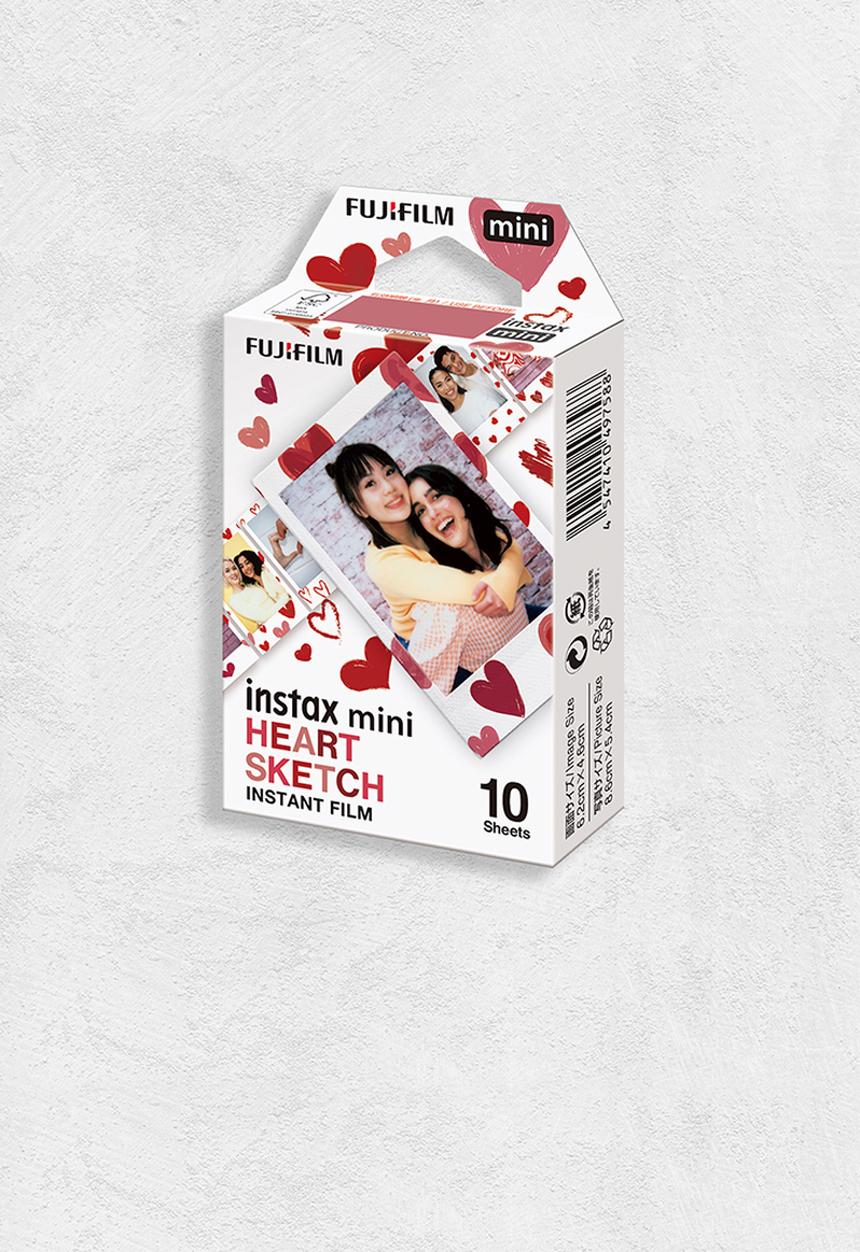 Fujifilm - Instax Film mini PAT 1 pack - heart sketch 