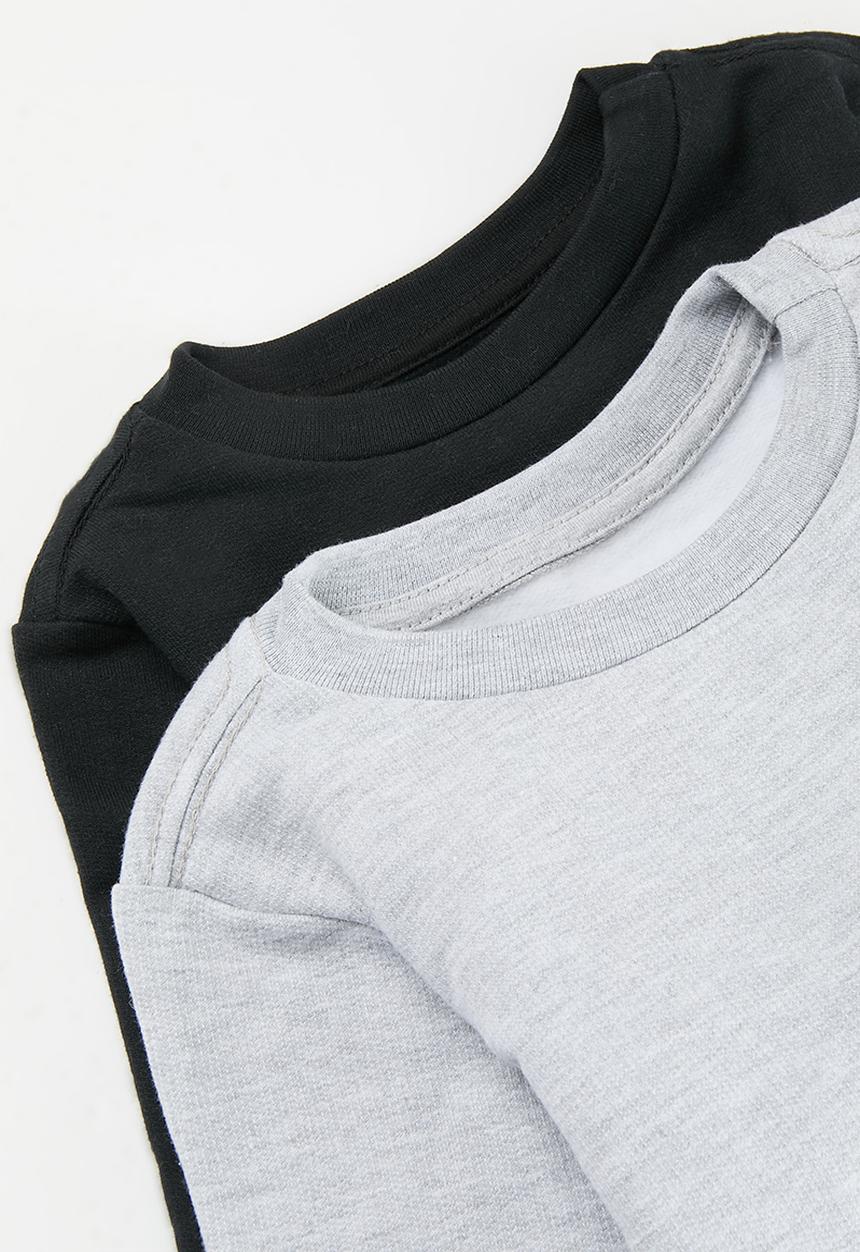 Pop Candy - 2 Pack plain sweatshirt - black & grey